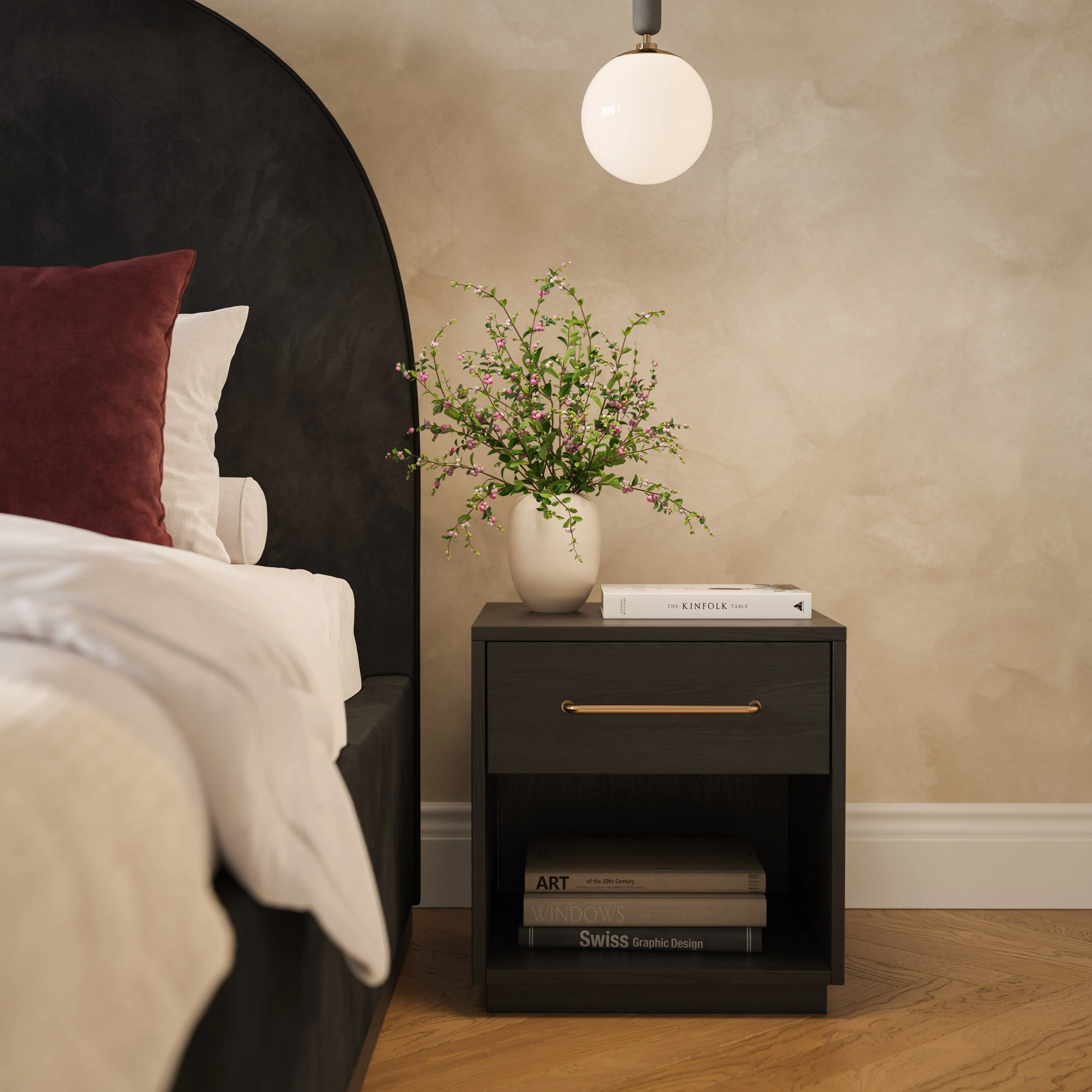 Marlow 17" Wood Nightstand With Drawer - Image 11