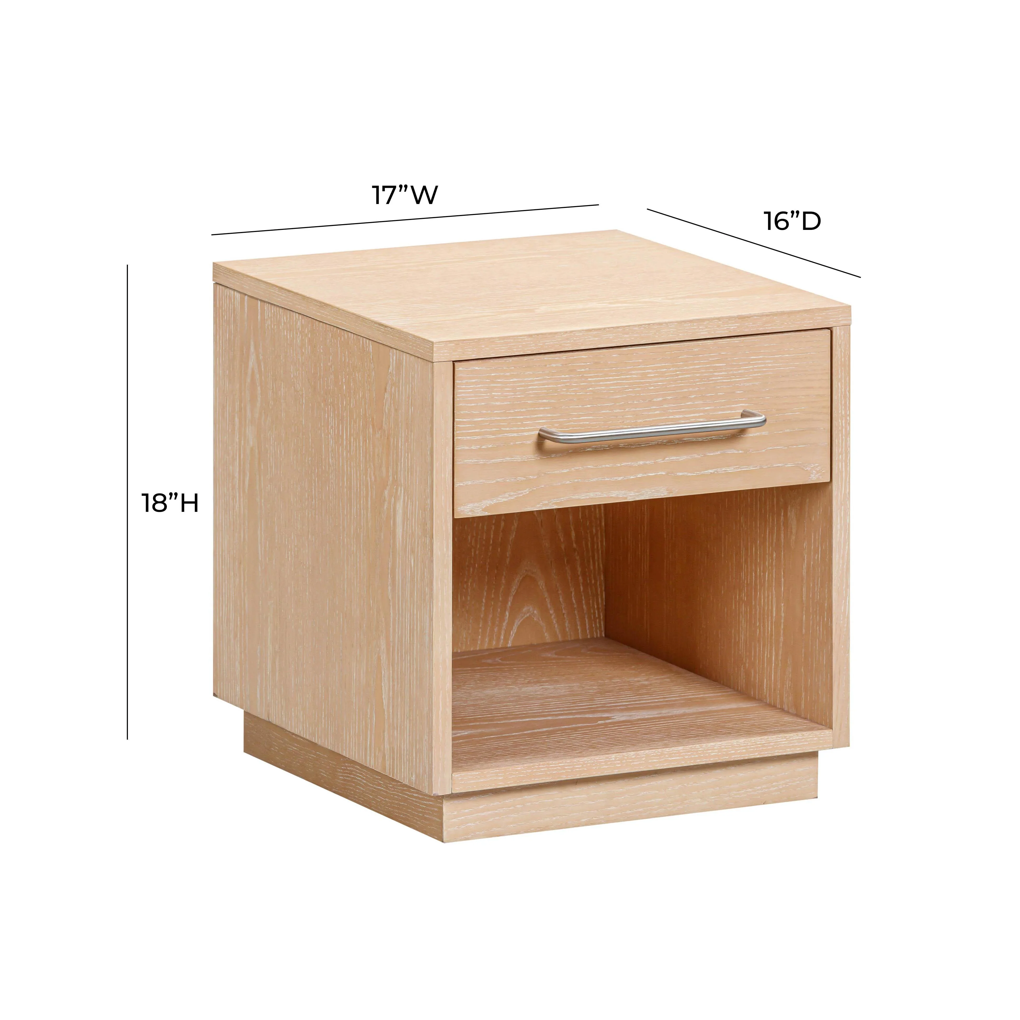 Marlow 17" Wood Nightstand With Drawer - Image 9