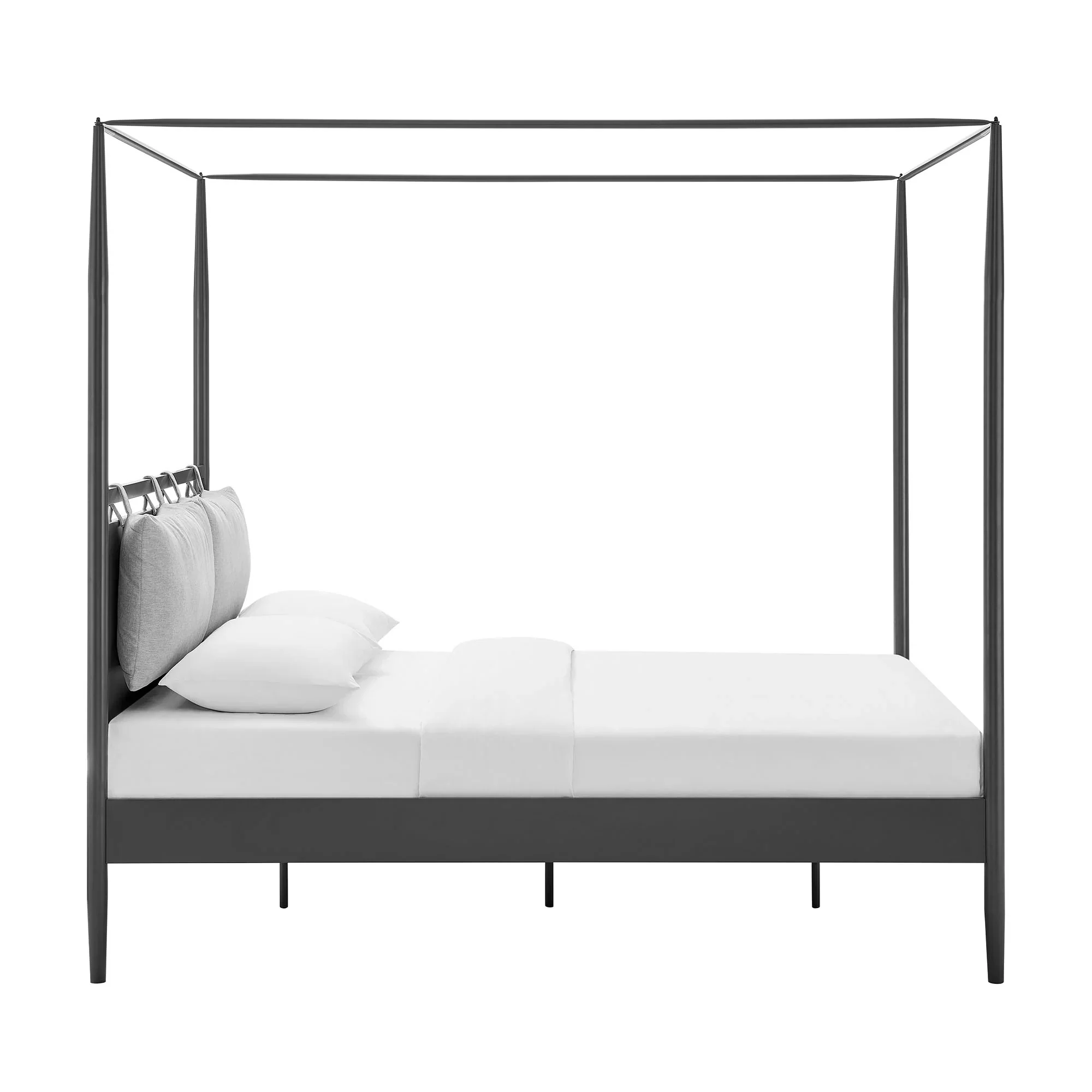 Marlowe 4-Poster Canopy Metal Queen Platform Bed - Image 27
