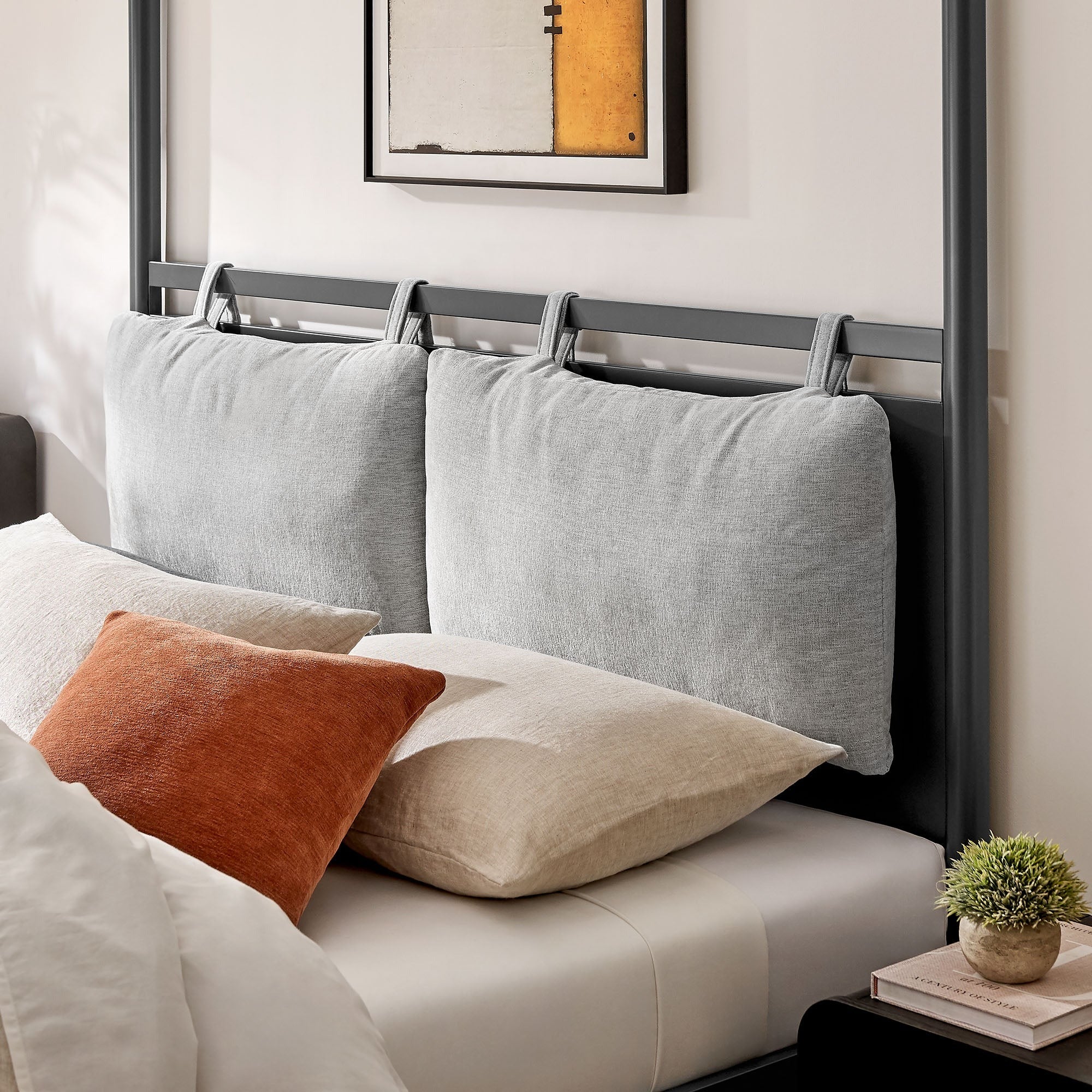 Marlowe 4-Poster Canopy Metal Queen Platform Bed - Image 36