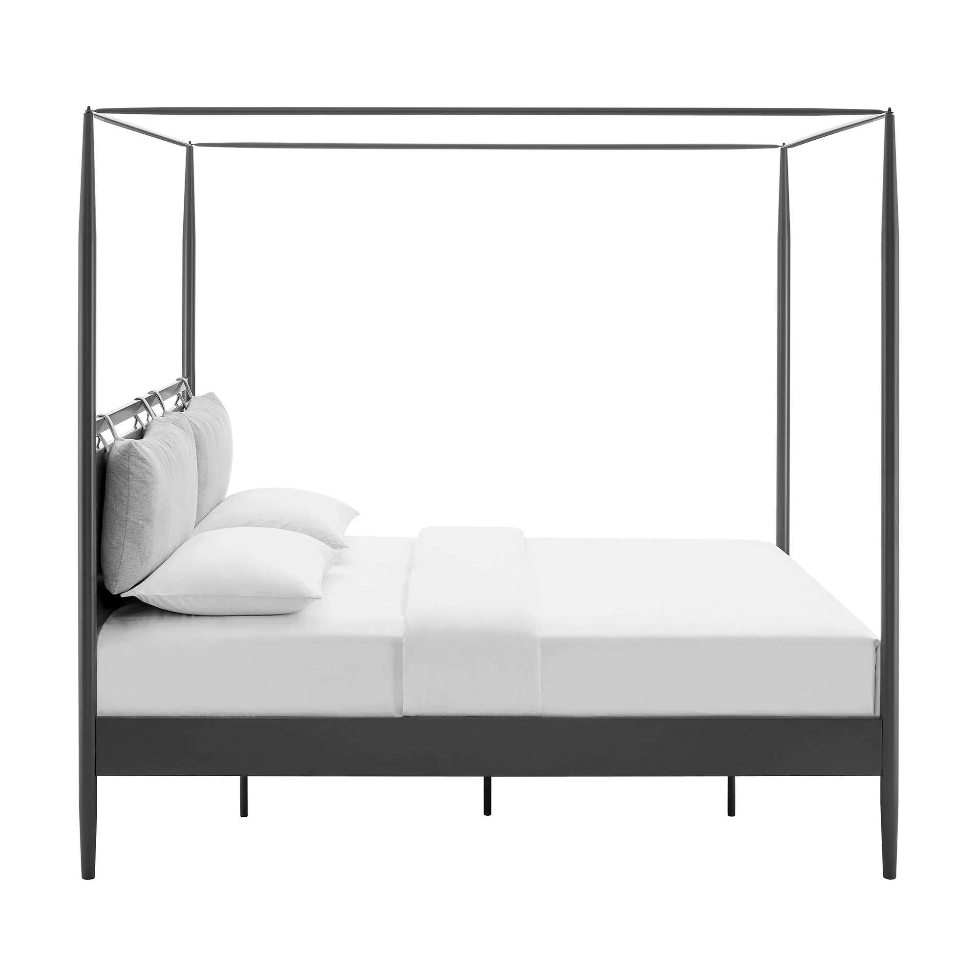 Marlowe 4-Poster Canopy Metal Queen Platform Bed - Image 38