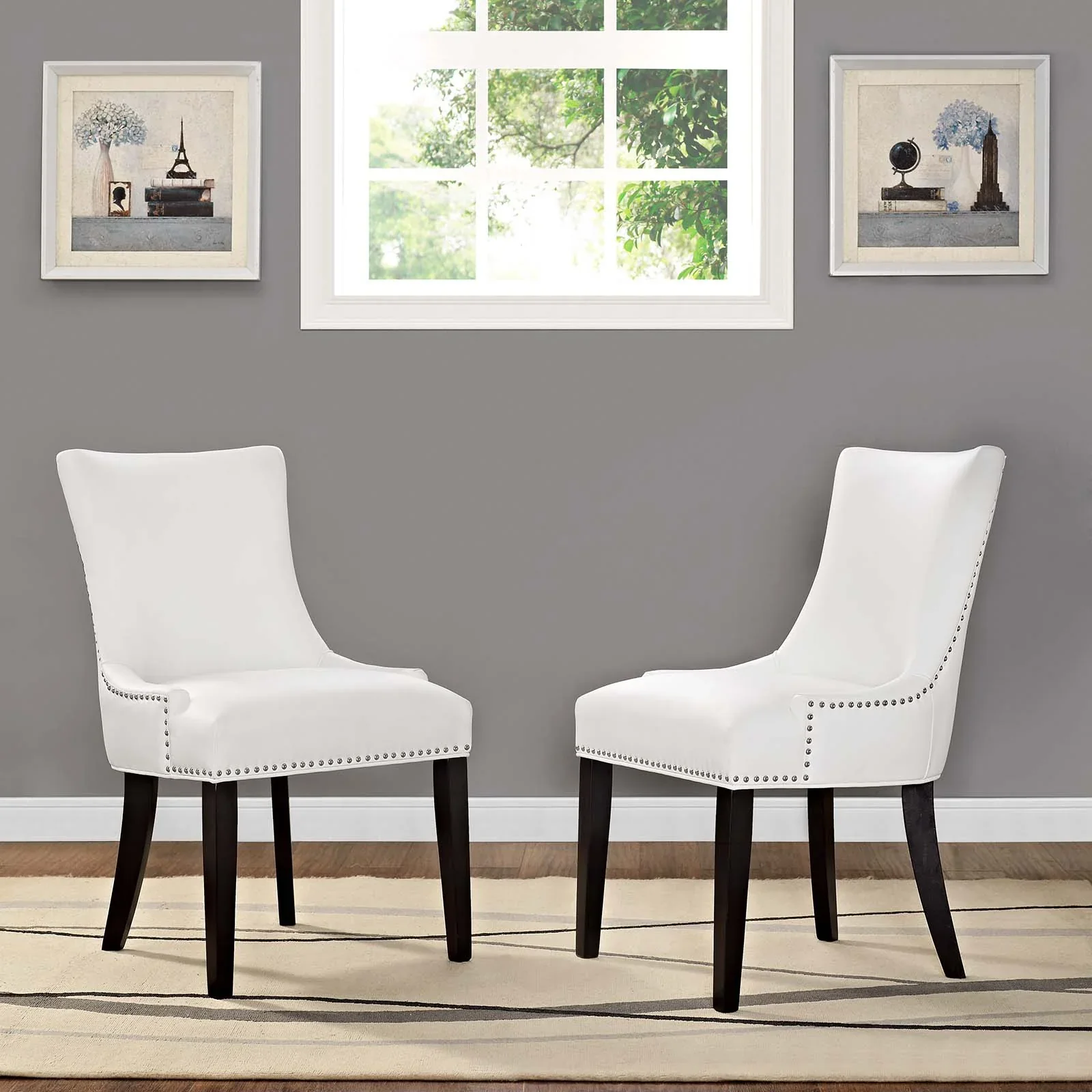 Marquis Dining Chair Faux Leather Set of 2 - Image 10
