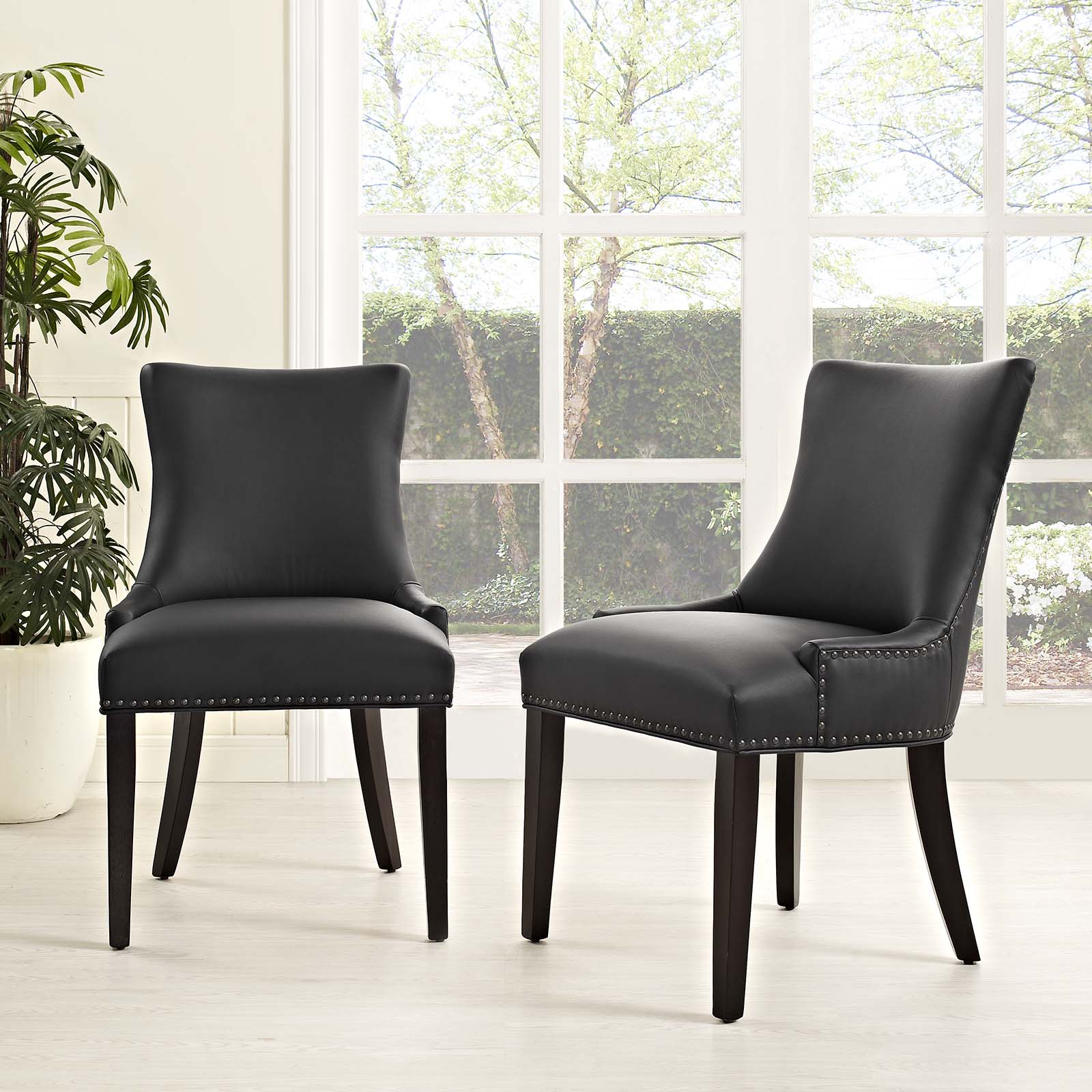 Marquis Dining Chair Faux Leather Set of 2 - Image 5