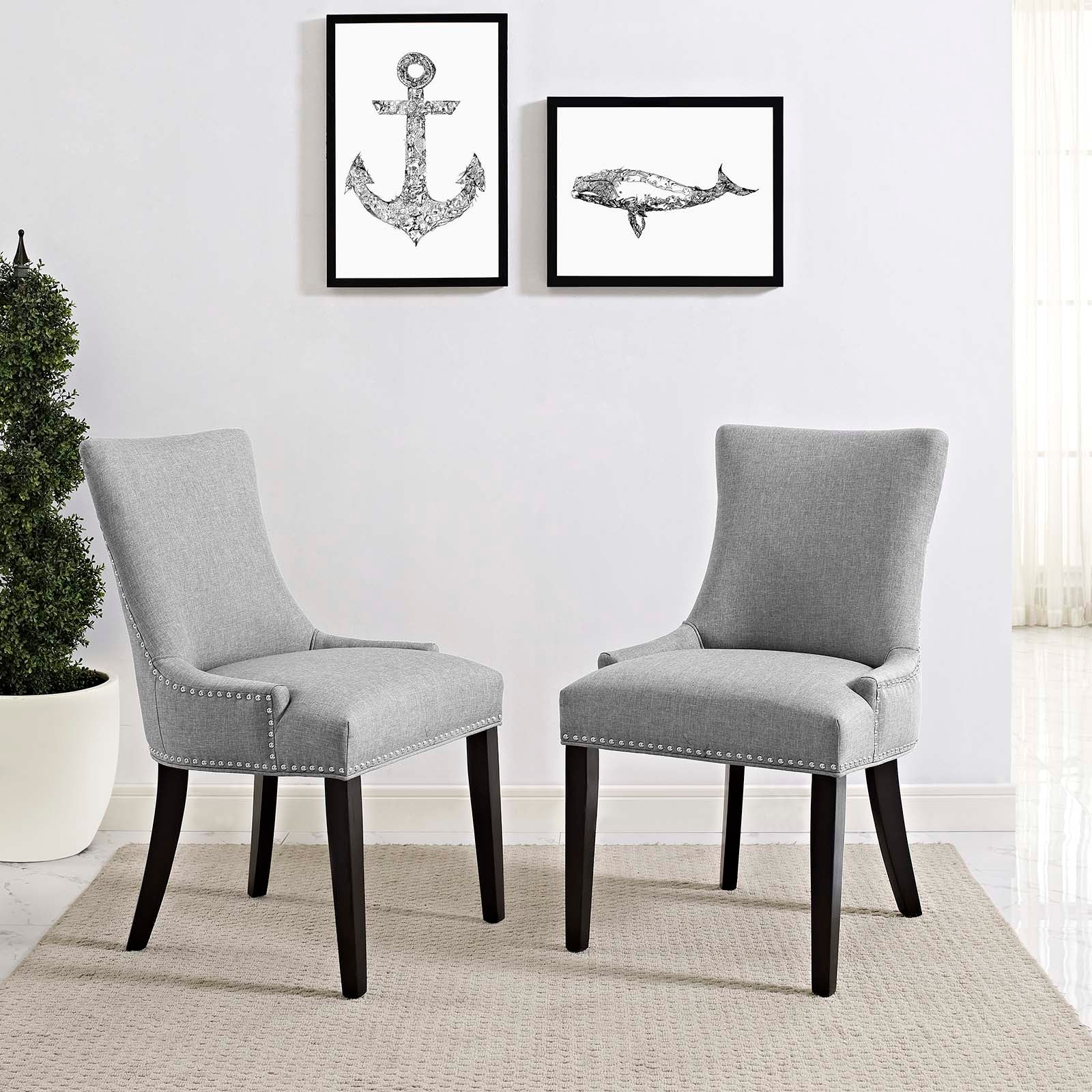 Marquis Fabric Dining Side Chair Set of 2 - Image 7