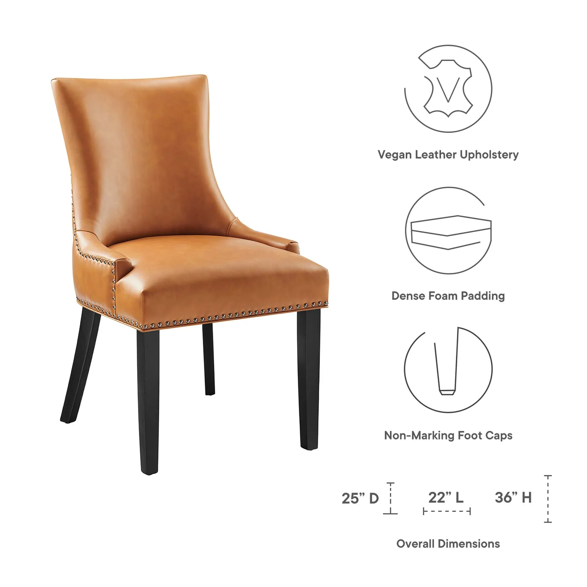 Marquis Vegan Leather Dining Chair - Image 18