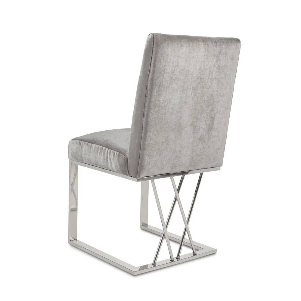 Martini Dining Chair Grey Velvet - Image 3