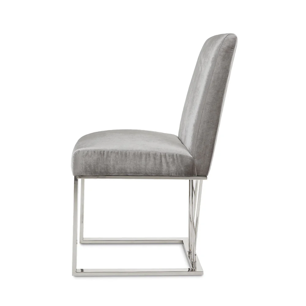 Martini Dining Chair Grey Velvet - Image 6
