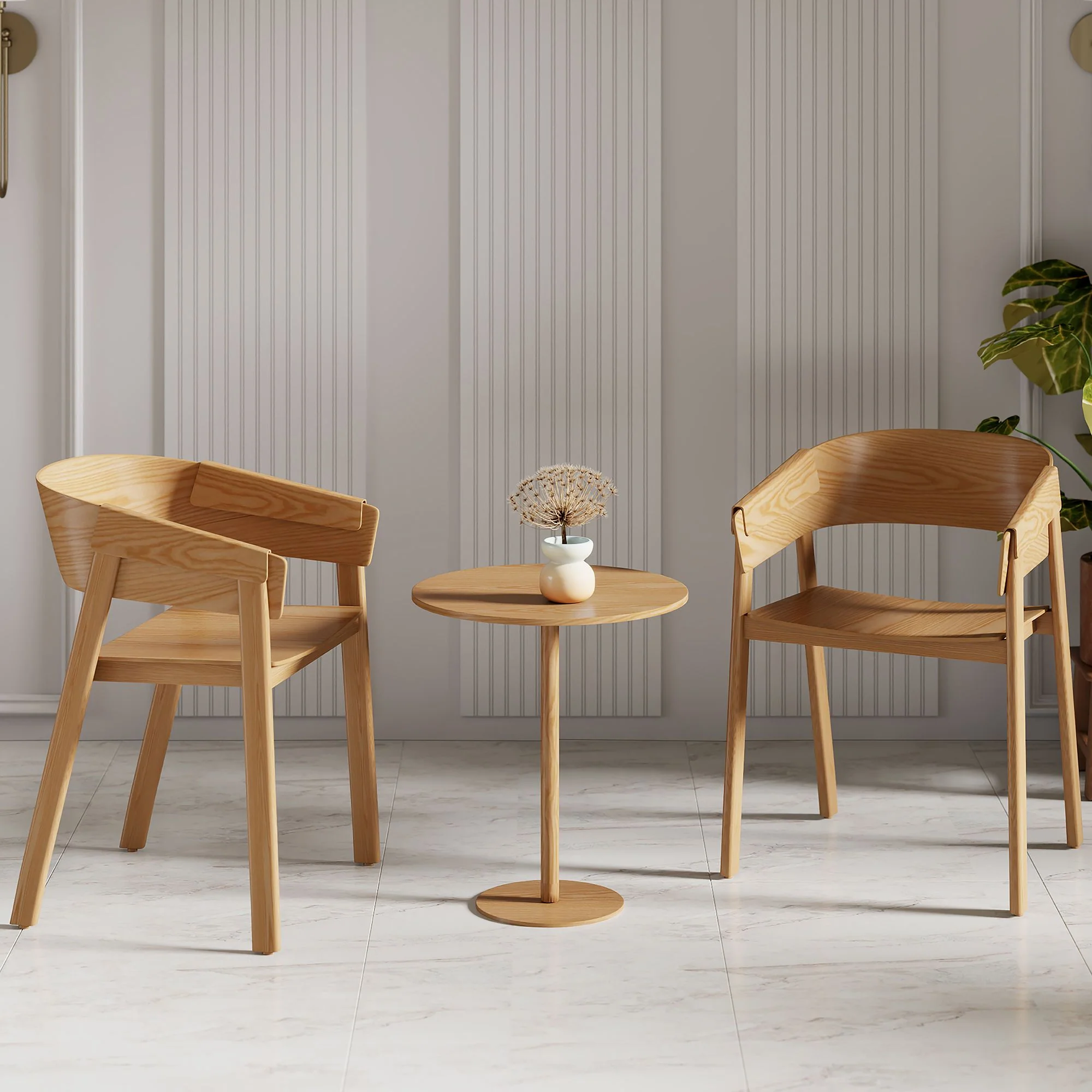 Mateo Contract Grade Chair, Set of 2 in Natural - Image 2