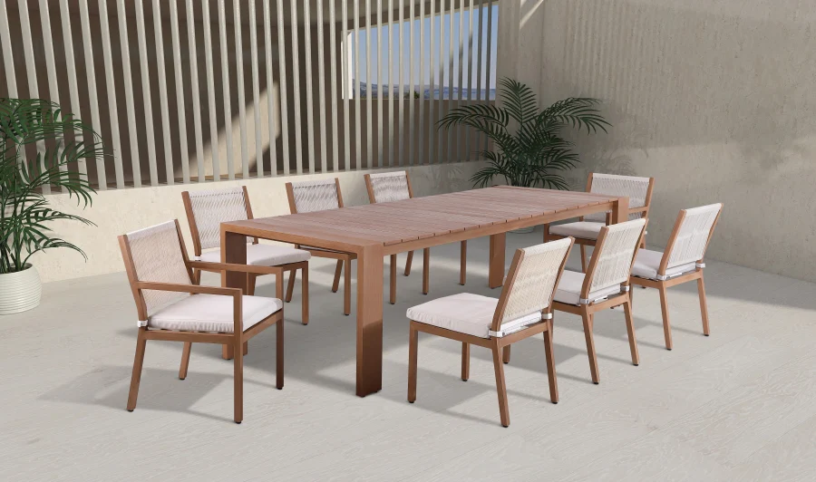 Maui 108" Aluminum Outdoor Patio Dining Table - Image 3