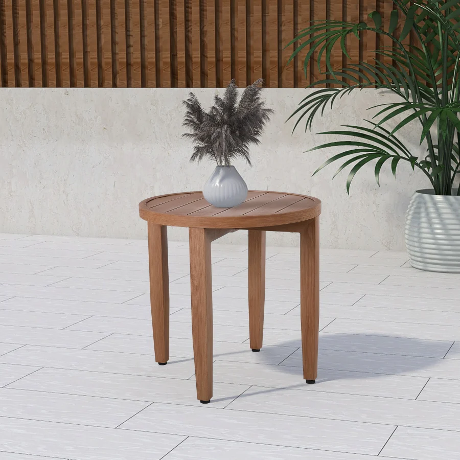 Maui Aluminum Outdoor Patio End Table - Image 2