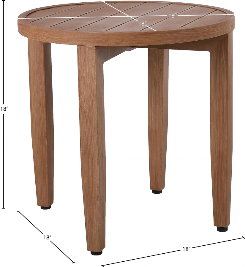 Maui Aluminum Outdoor Patio End Table - Image 6