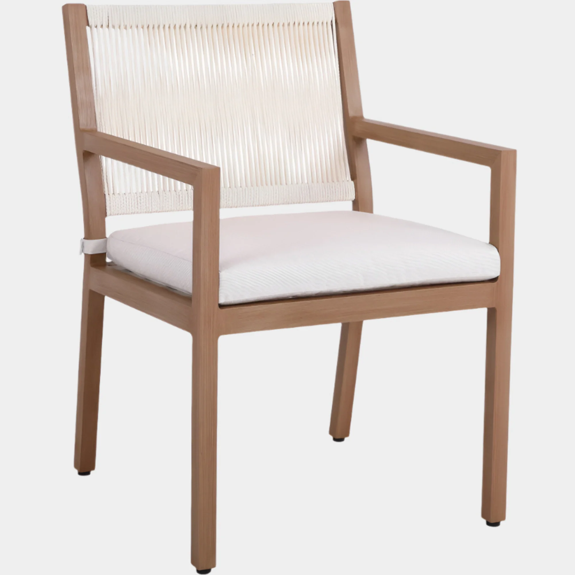 Maui Water Resistant Fabric Upholstered Outdoor Patio Dining Arm Chair - Image 13