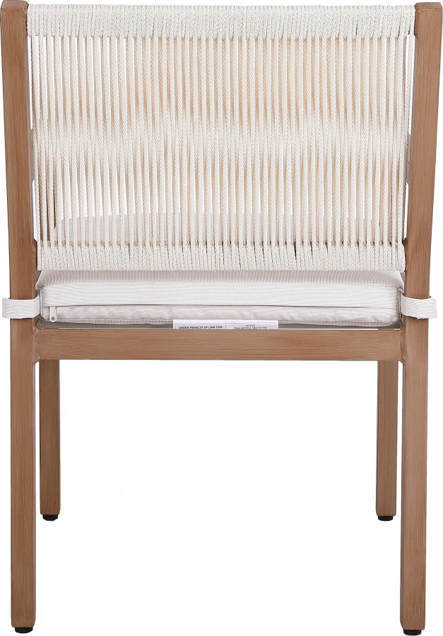 Maui Water Resistant Fabric Upholstered Outdoor Patio Dining Arm Chair - Image 16