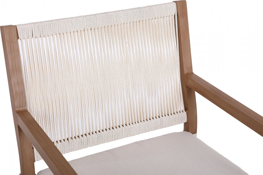 Maui Water Resistant Fabric Upholstered Outdoor Patio Dining Arm Chair - Image 20