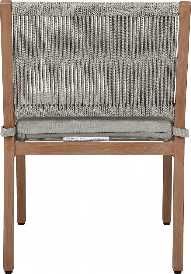 Maui Water Resistant Fabric Upholstered Outdoor Patio Dining Arm Chair - Image 4