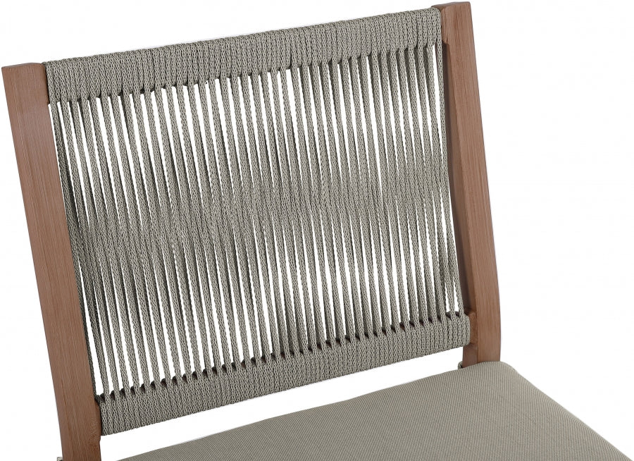 Maui Water Resistant Fabric Upholstered Outdoor Patio Dining Side Chair - Image 8