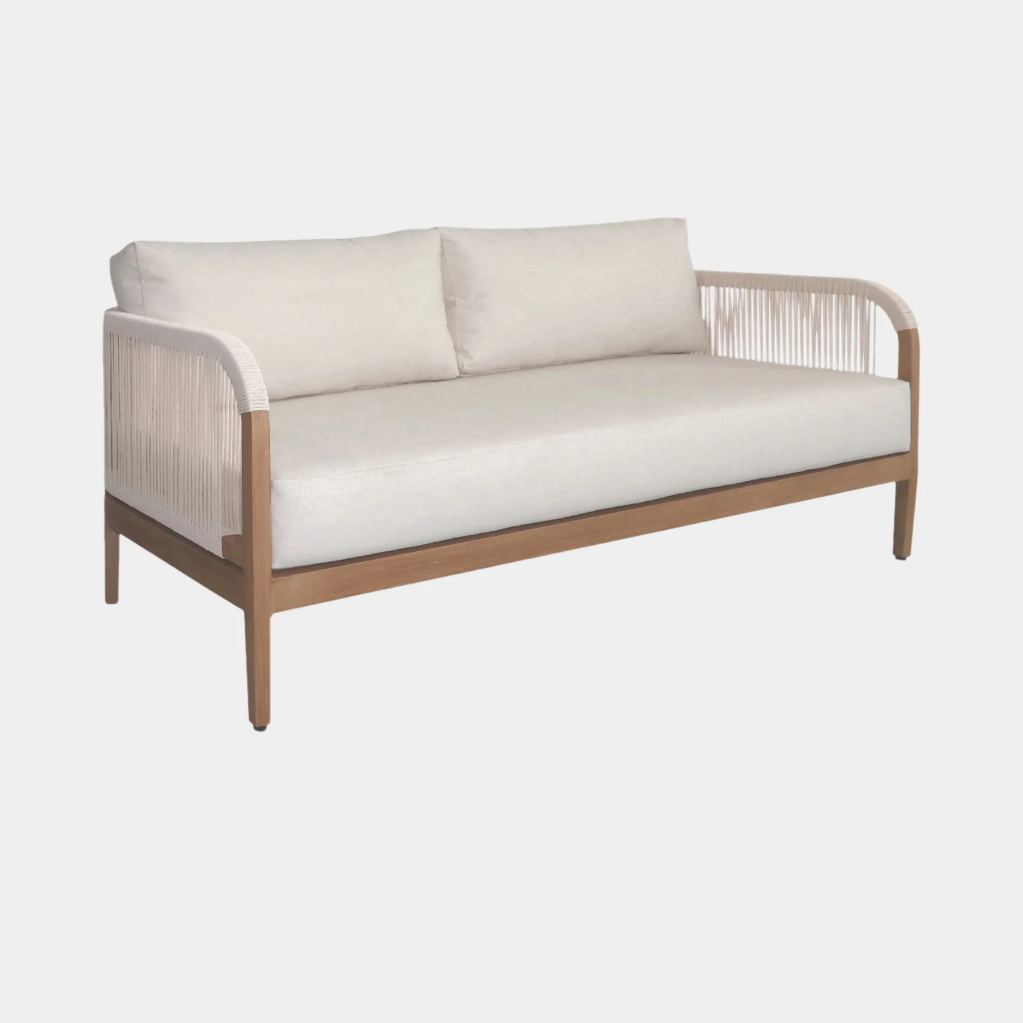 Maui Water Resistant Fabric Upholstered Outdoor Patio Loveseat - Image 10