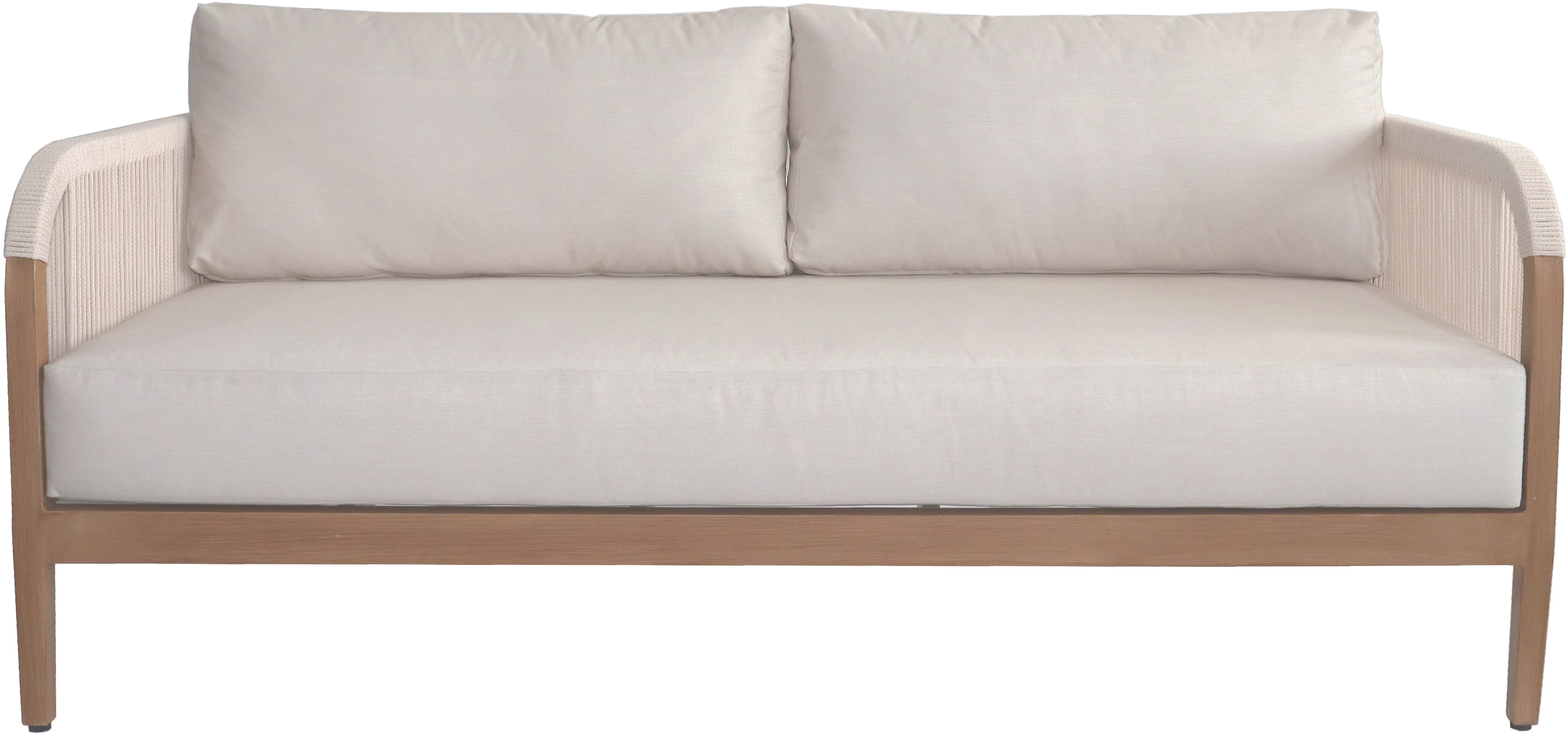 Maui Water Resistant Fabric Upholstered Outdoor Patio Loveseat - Image 12