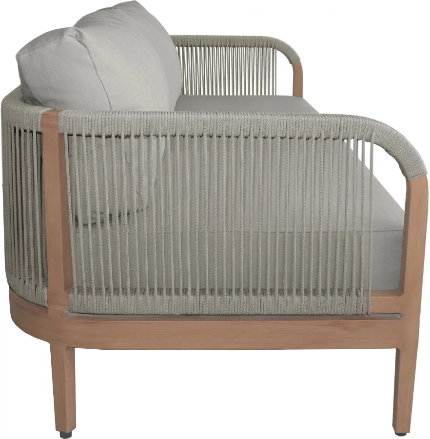 Maui Water Resistant Fabric Upholstered Outdoor Patio Loveseat - Image 5