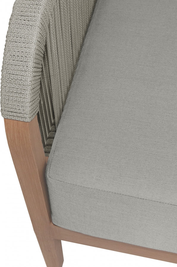 Maui Water Resistant Fabric Upholstered Outdoor Patio Loveseat - Image 6