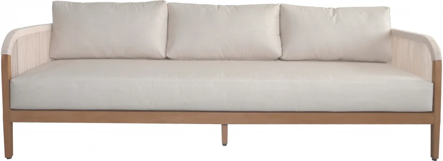 Maui Water Resistant Fabric Upholstered Outdoor Patio Sofa - Image 11
