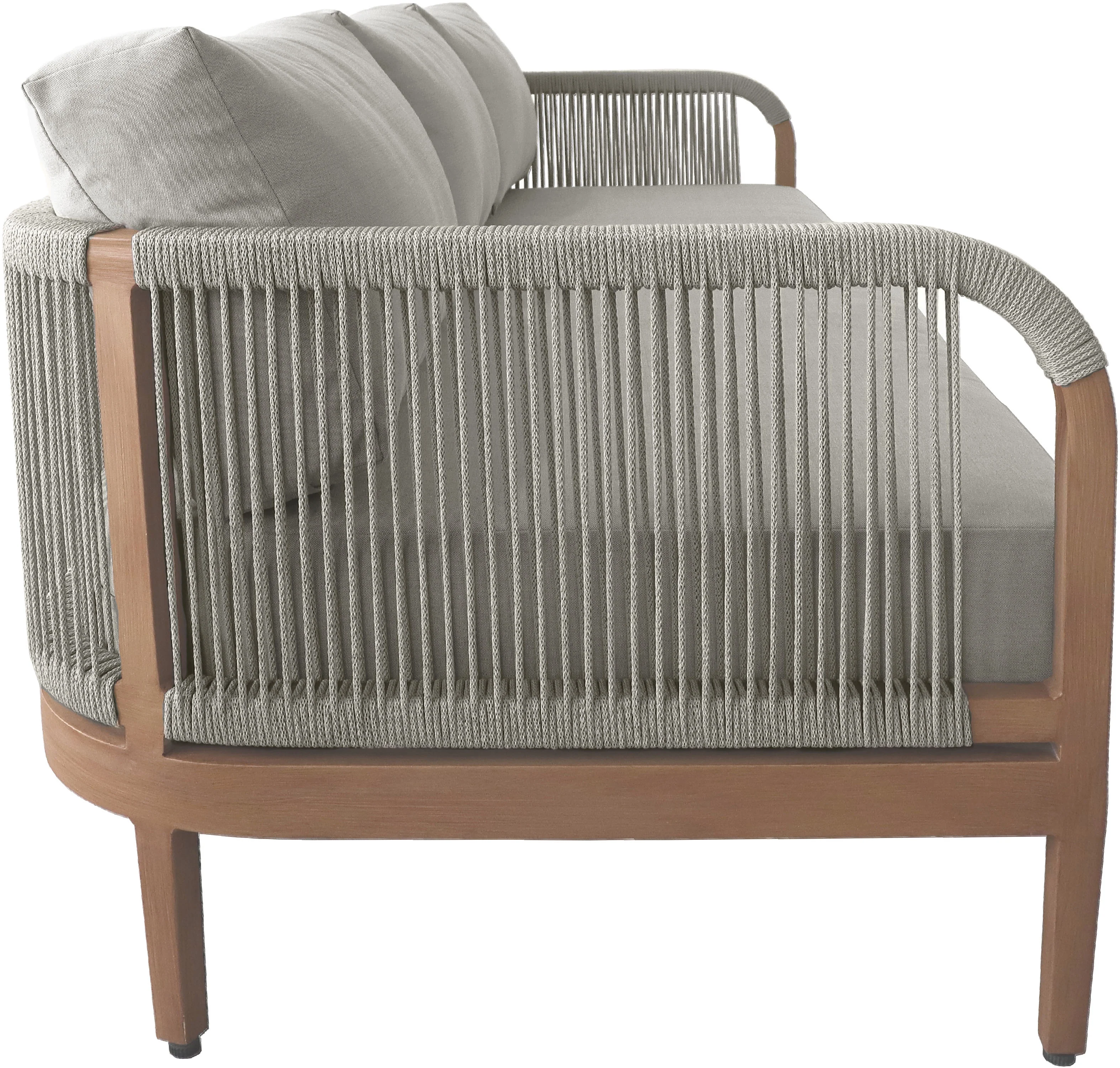 Maui Water Resistant Fabric Upholstered Outdoor Patio Sofa - Image 5