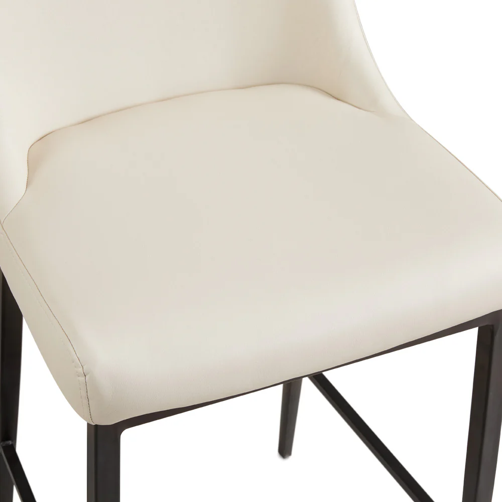 Maverick Counter Chair: Taupe Leatherette - Image 4