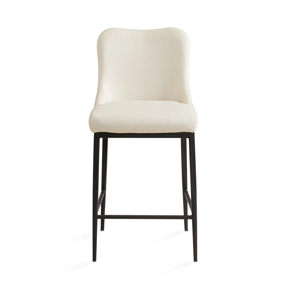 Maverick Counter Chair: Taupe Leatherette - Image 6