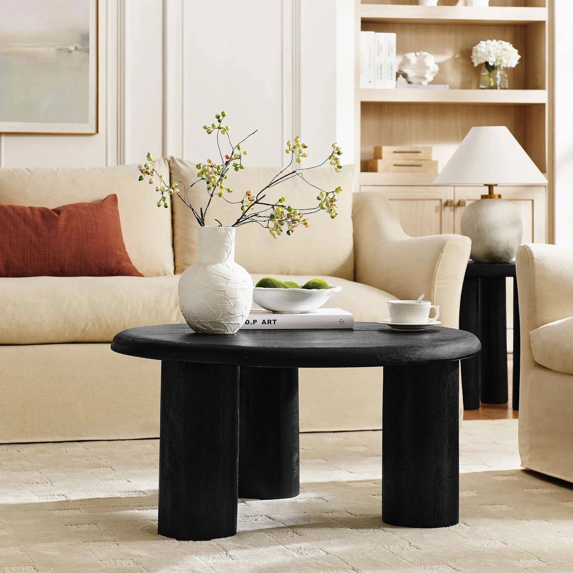 Mavina Round Mango Wood Coffee Table - Image 10