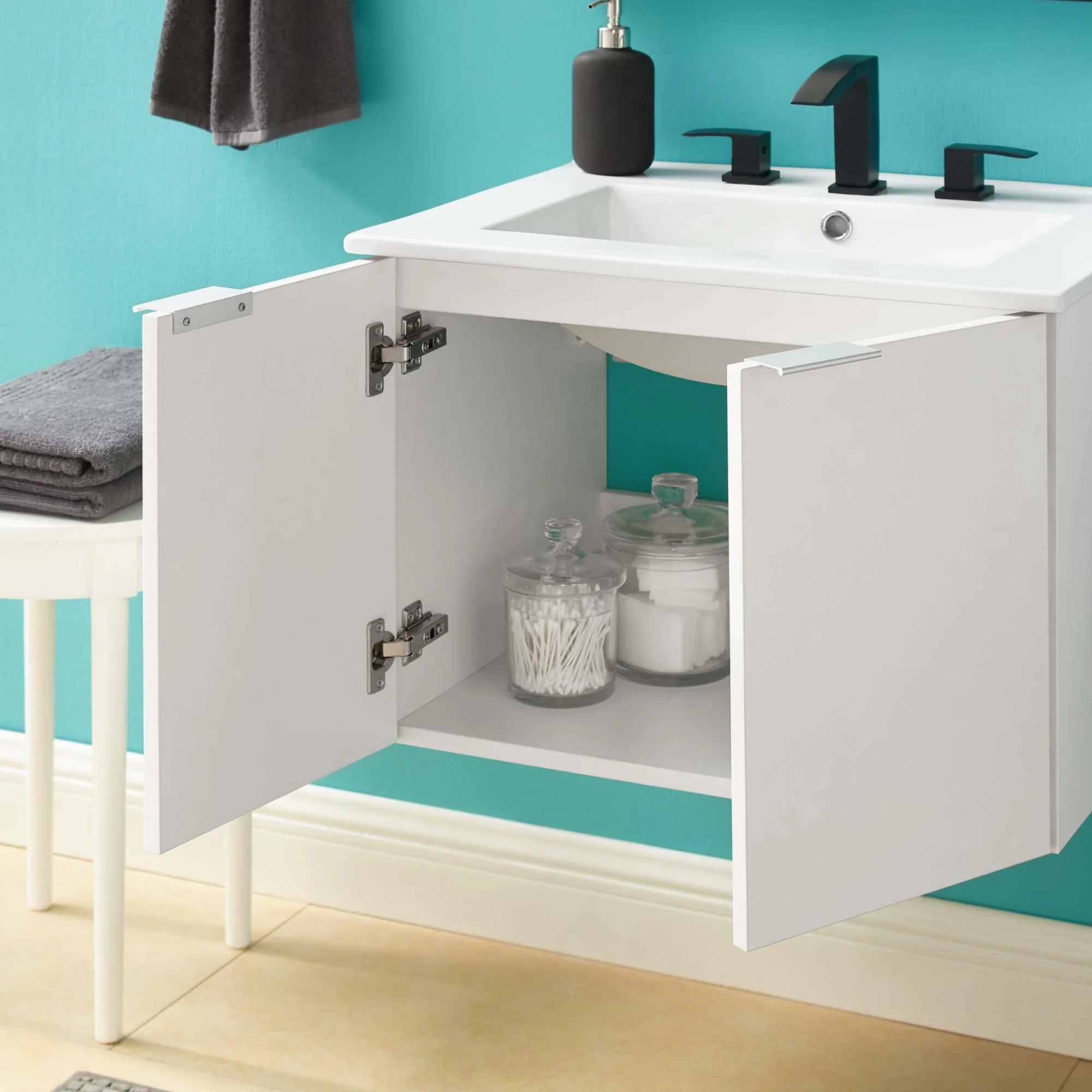 Maybelle Wall-Mount Bathroom Vanity Basin Included - Image 19