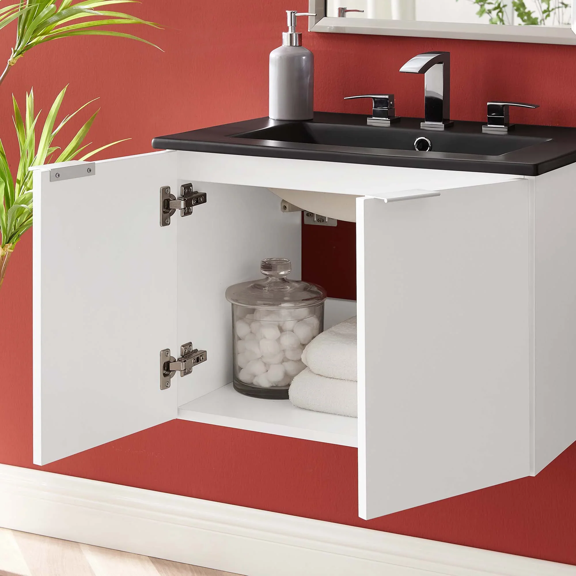 Maybelle Wall-Mount Bathroom Vanity Basin Included - Image 46