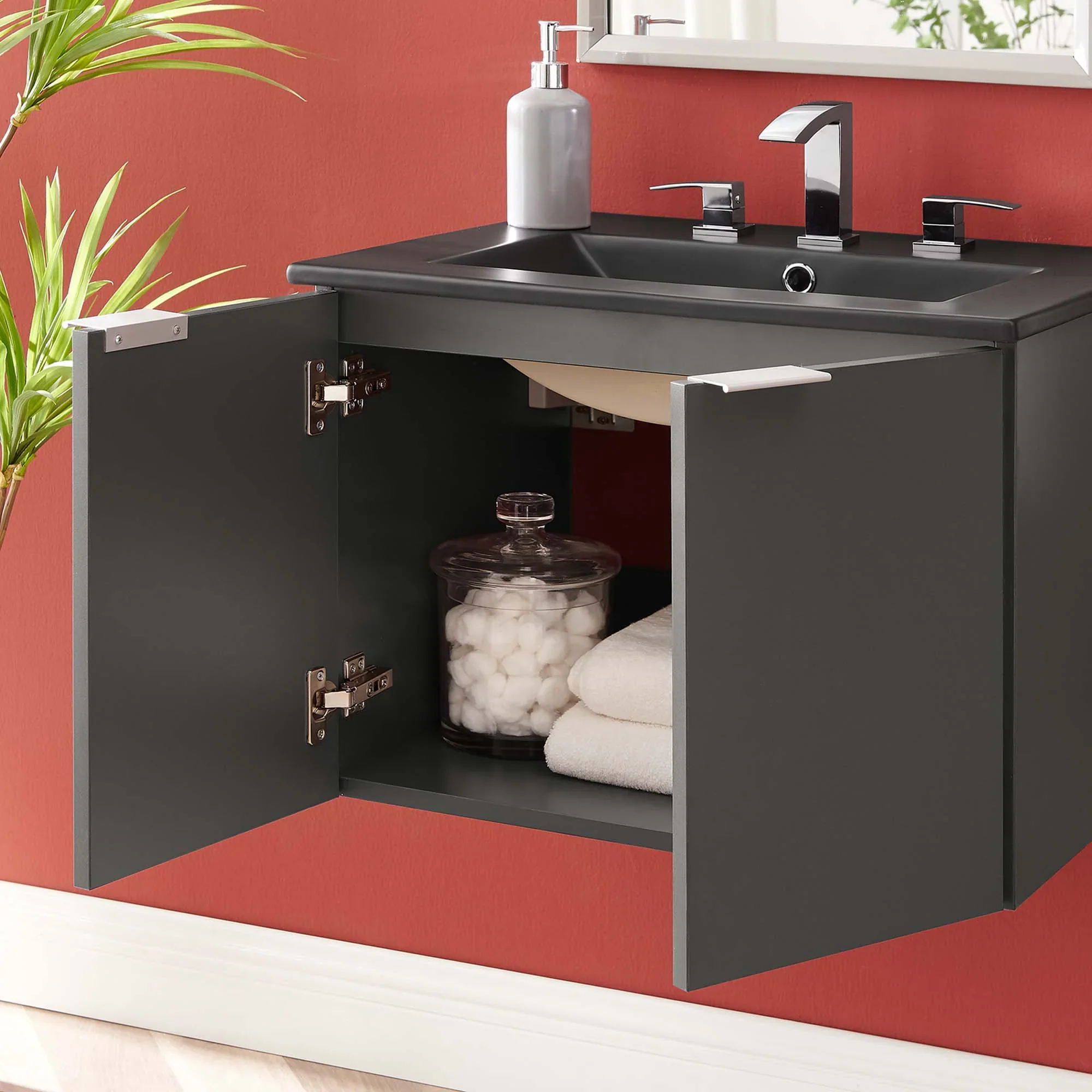 Maybelle Wall-Mount Bathroom Vanity Basin Included - Image 8