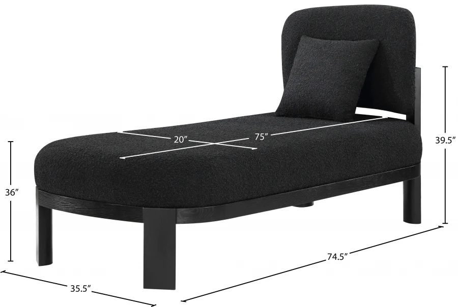 Maybourne Boucle Fabric Chaise / Bench - Image 17