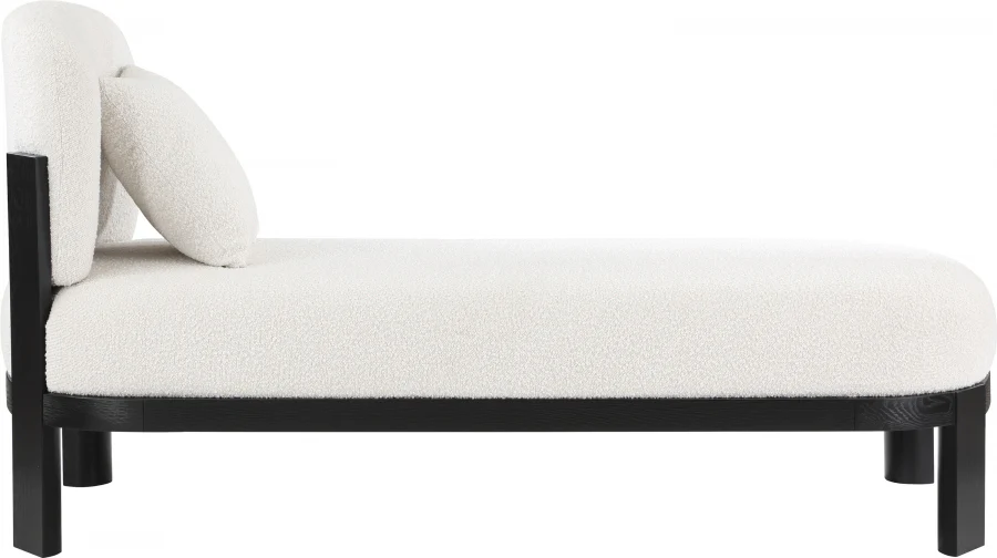 Maybourne Boucle Fabric Chaise / Bench - Image 4