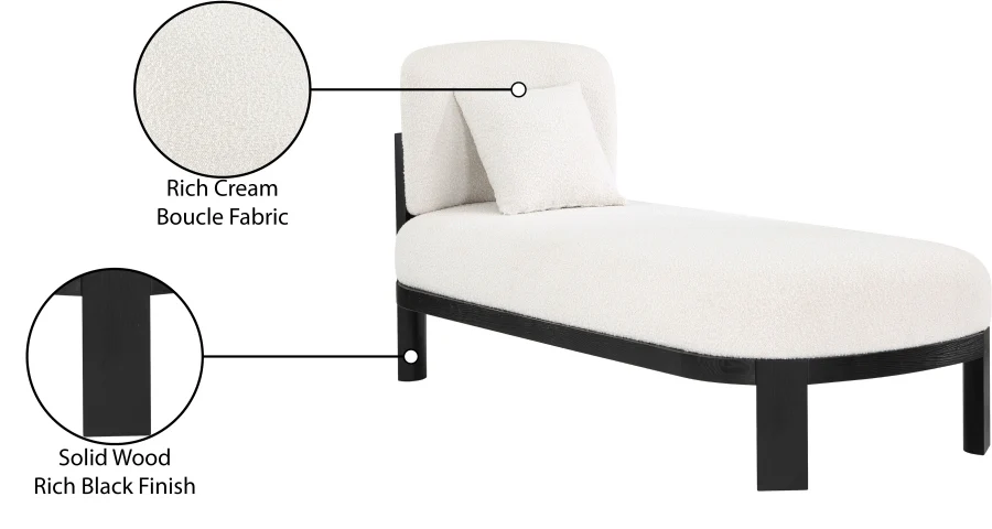 Maybourne Boucle Fabric Chaise / Bench - Image 9