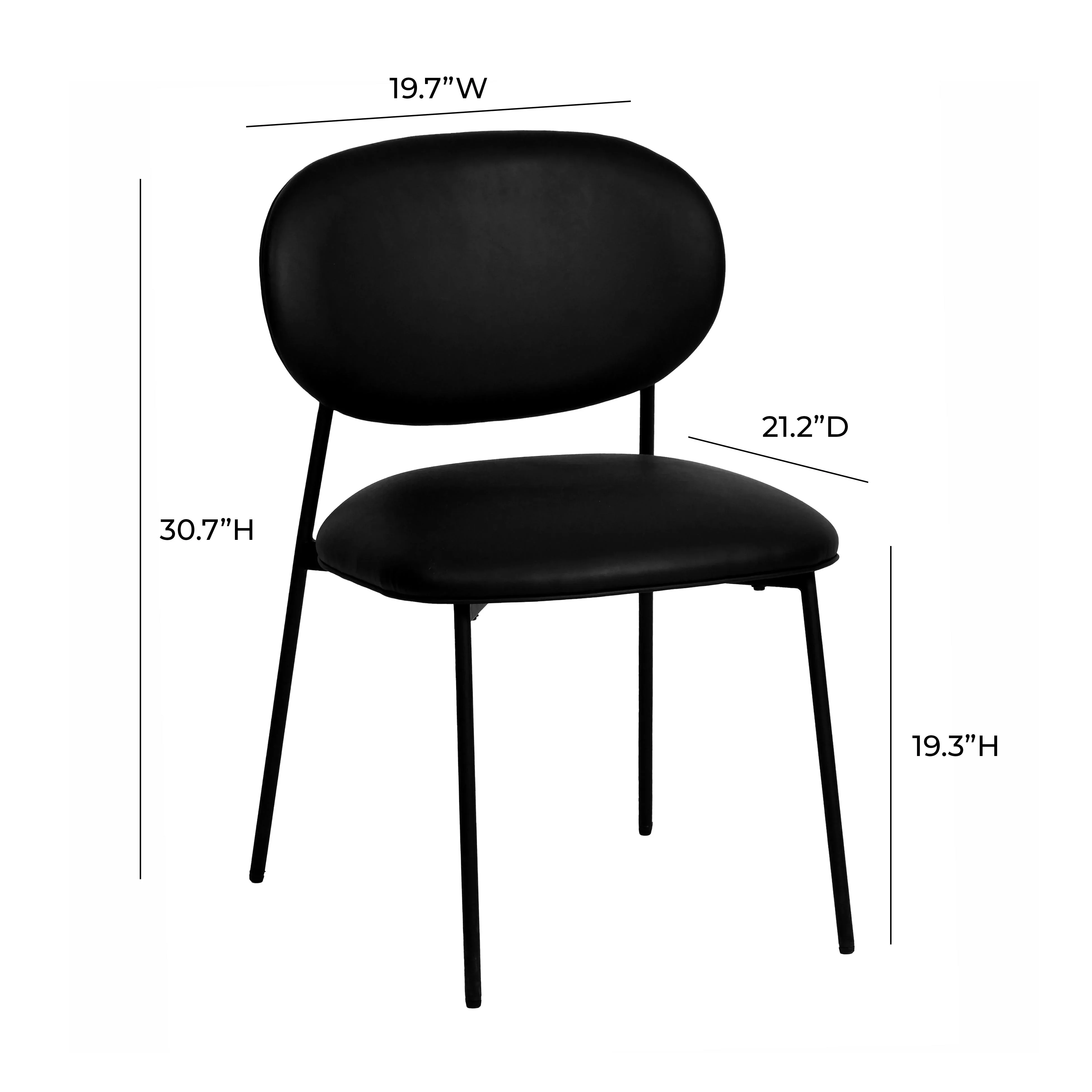 McKenzie Performance Vegan Leather Stackable Dining Chair - Set of 2 - Image 10