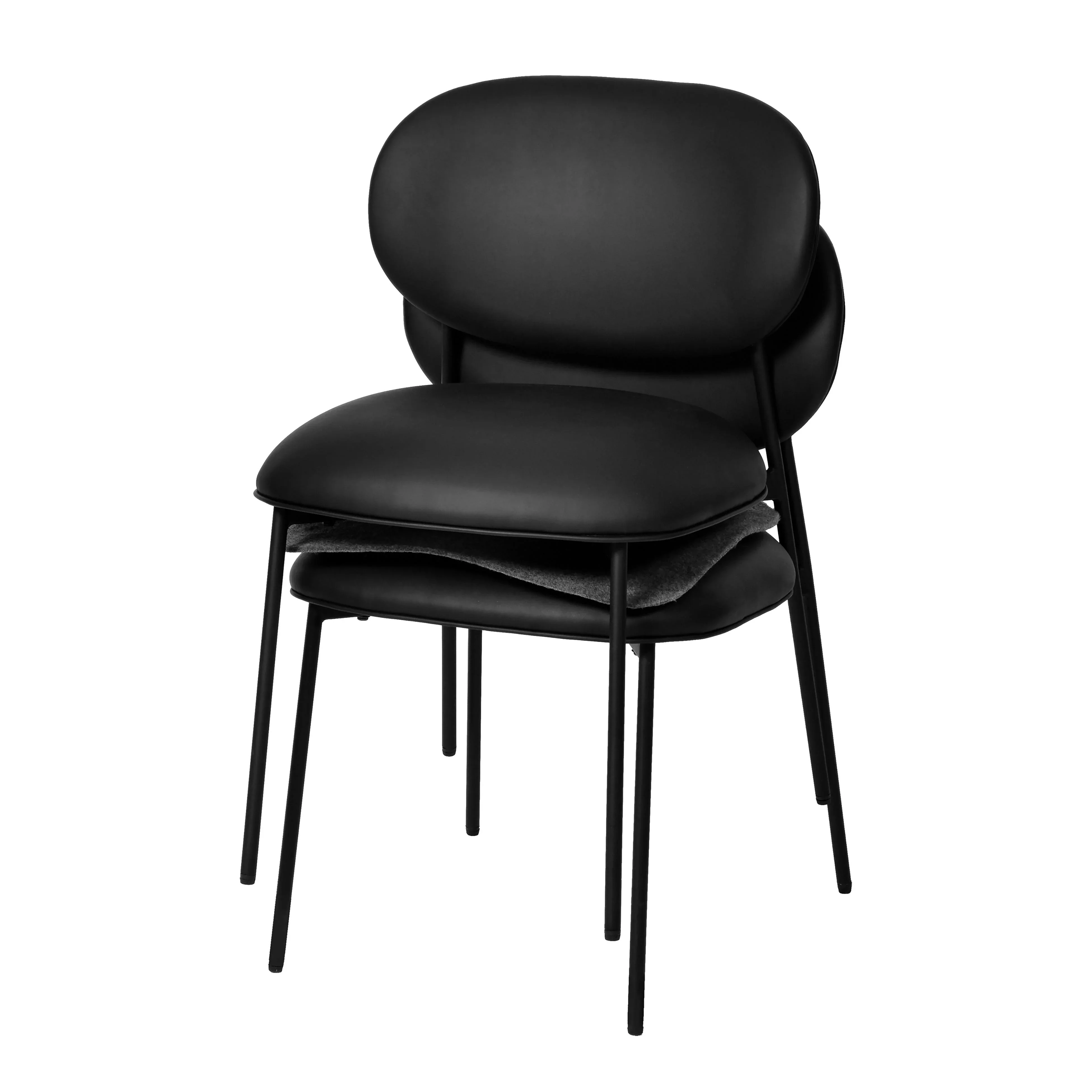 McKenzie Performance Vegan Leather Stackable Dining Chair - Set of 2 - Image 7