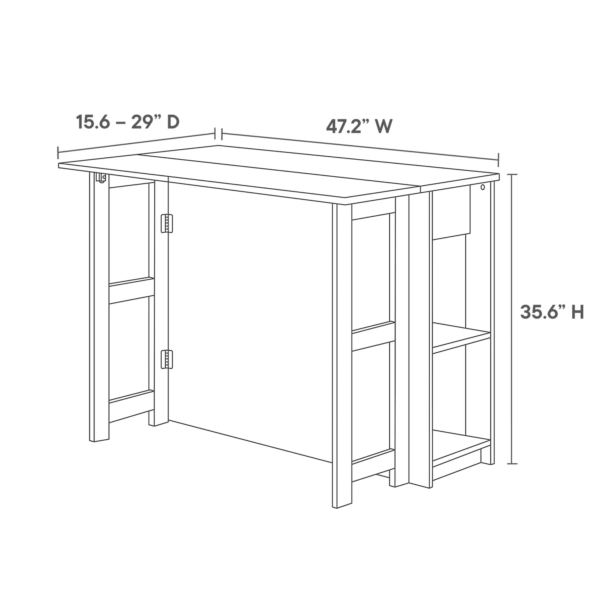 Meadowbrook 3-Piece Kitchen Island and Stool Set in White Maple - Image 10