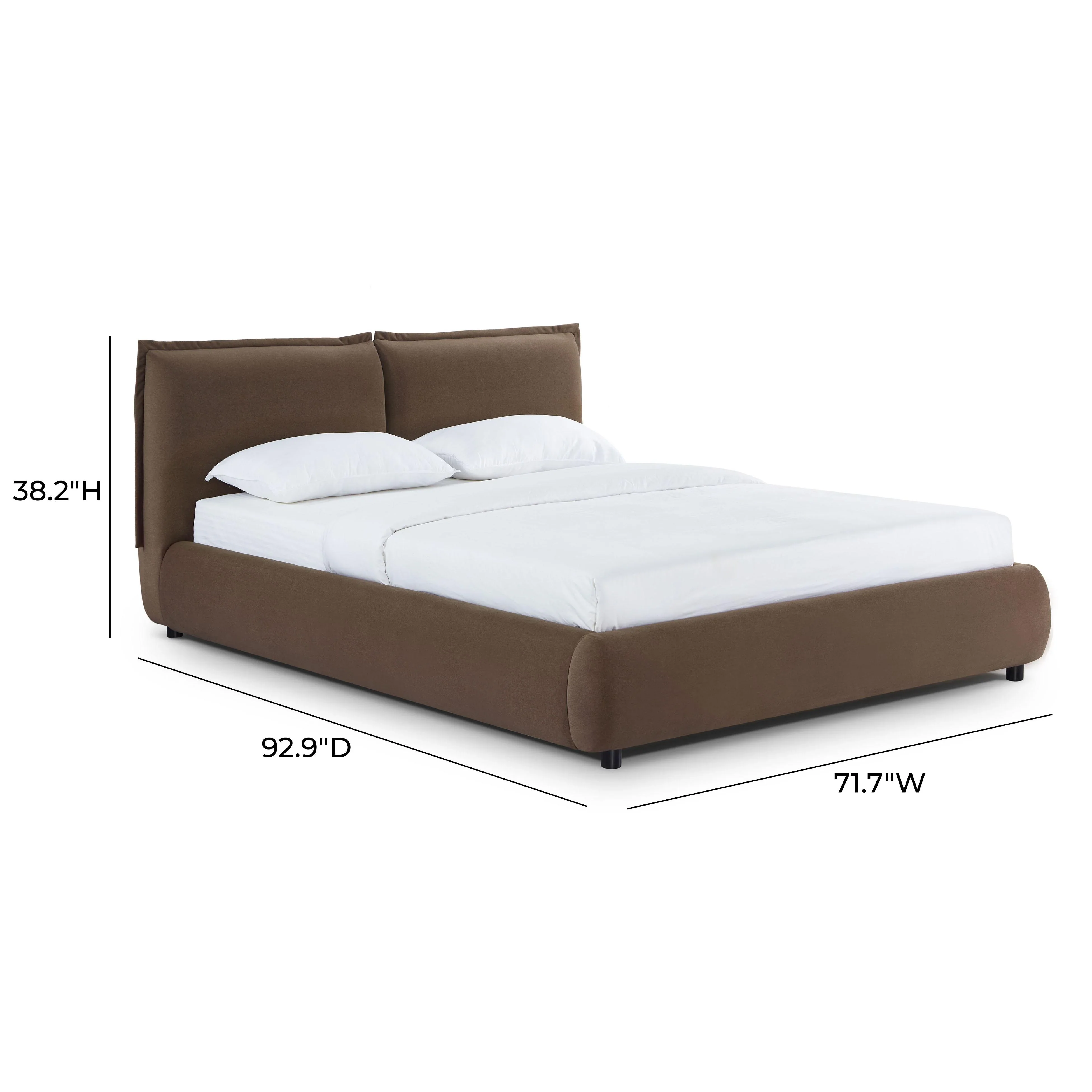 Mel Performance Faux Mohair Velvet Bed - Image 11