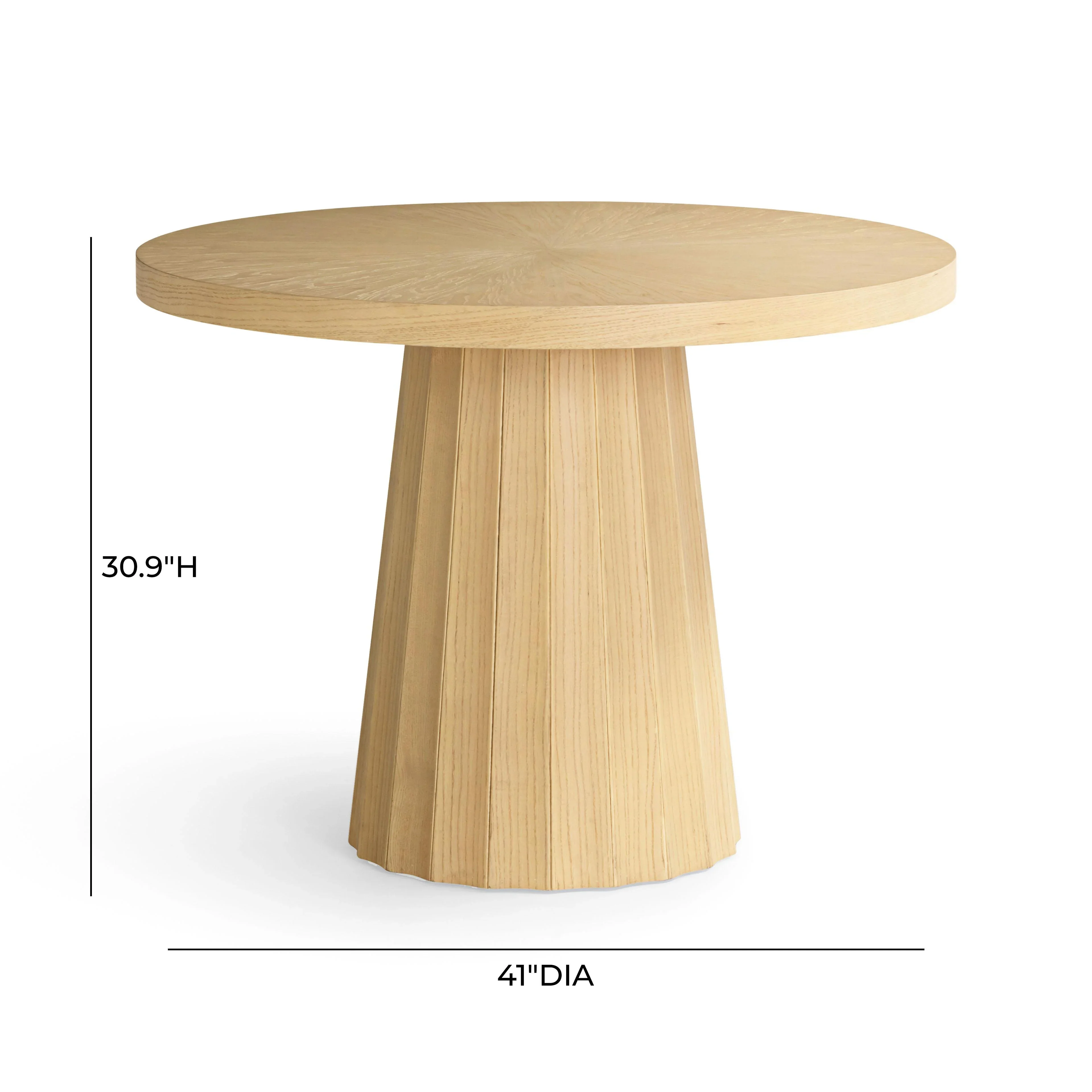 Meri Natural Round Dining Table (41"-56") - Image 5