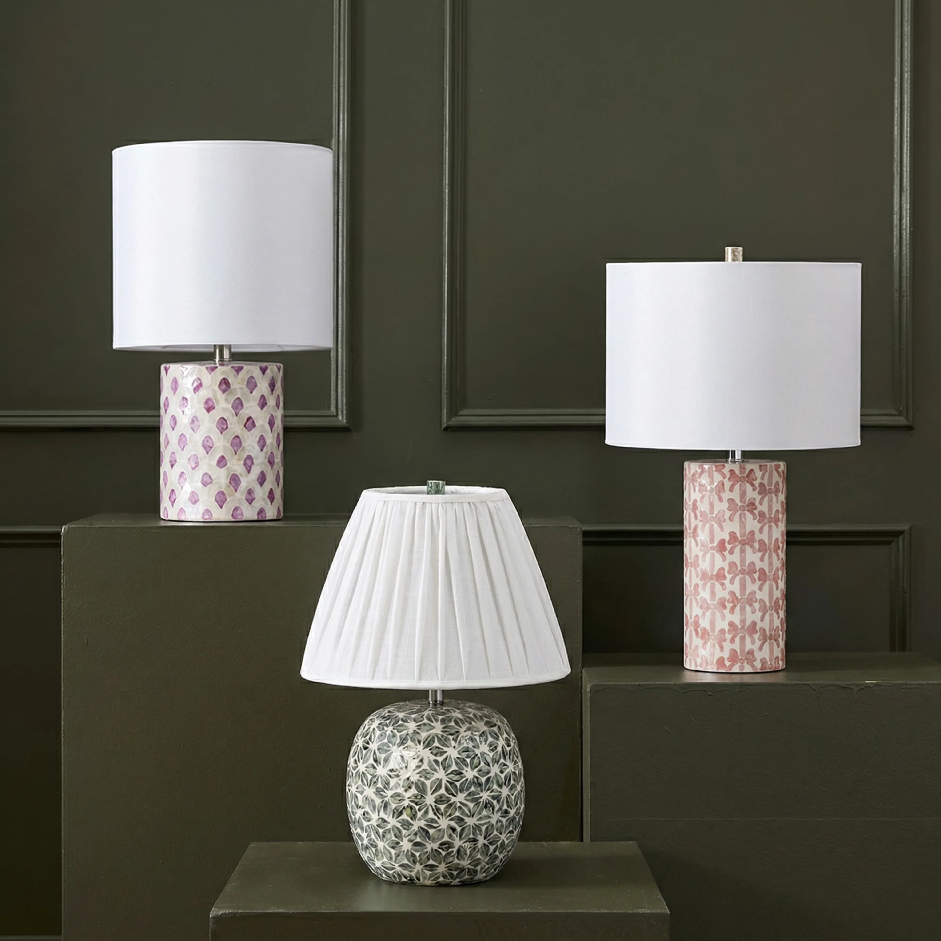 Merlot White Capiz Shell Table Lamp - Image 2