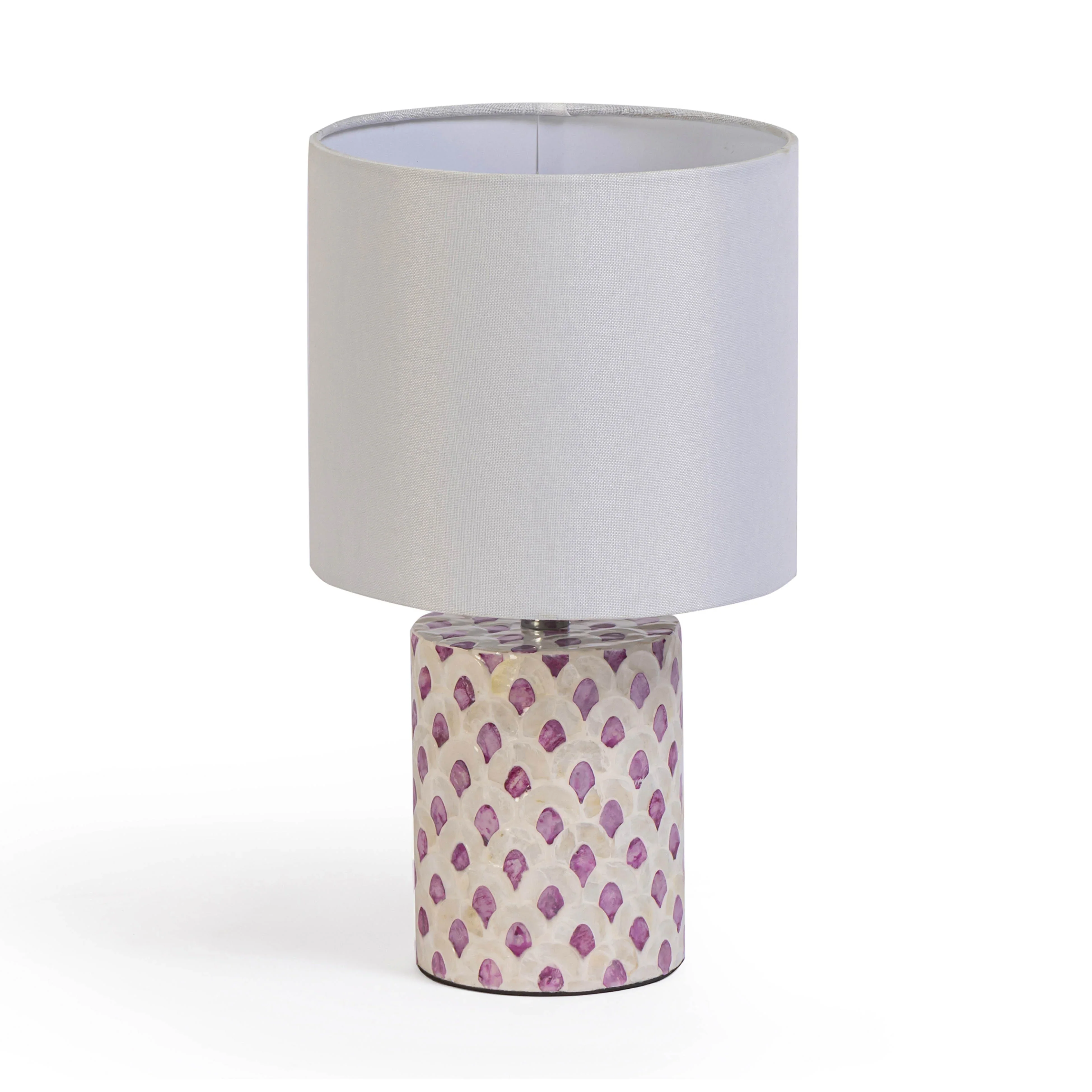 Merlot White Capiz Shell Table Lamp - Image 4