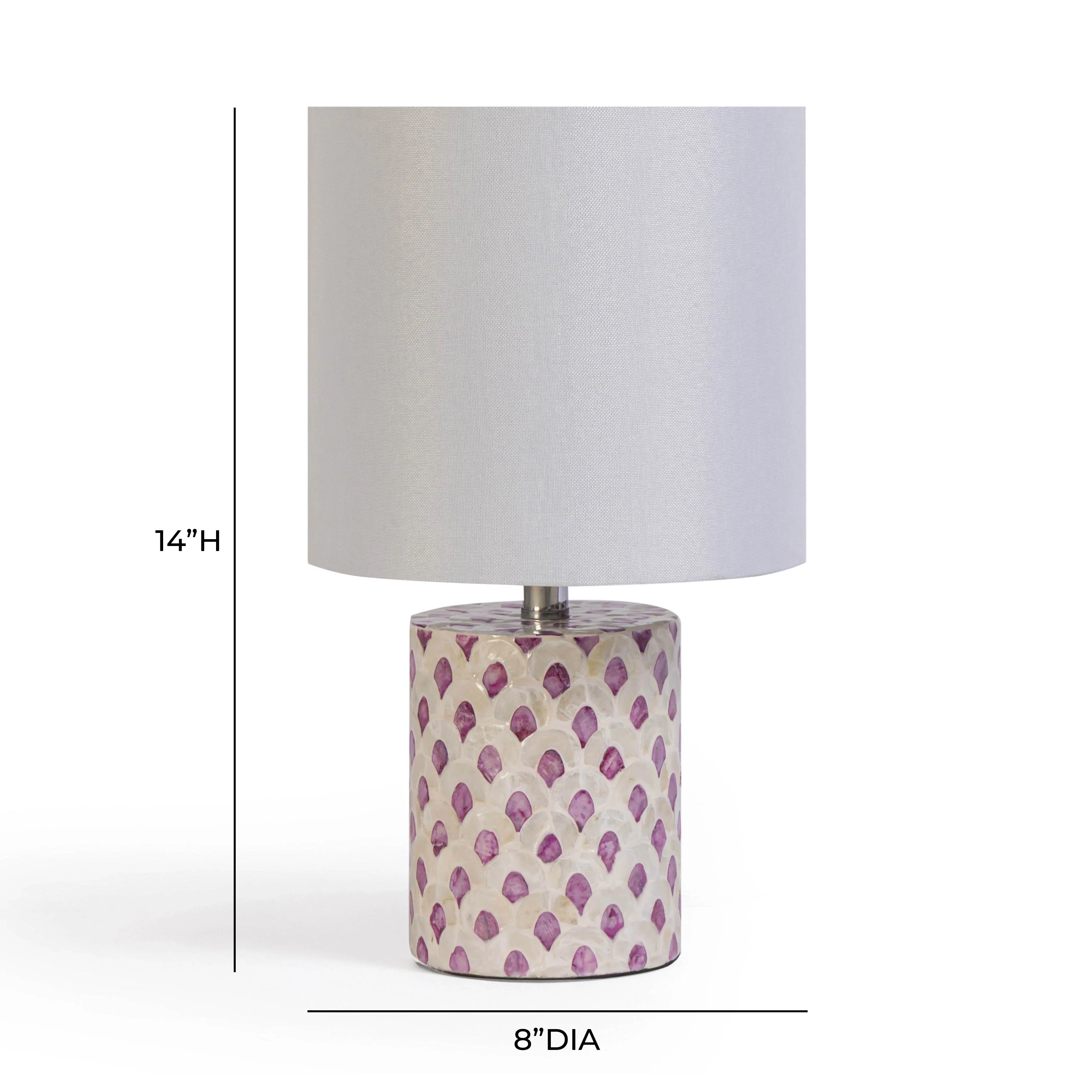 Merlot White Capiz Shell Table Lamp - Image 6