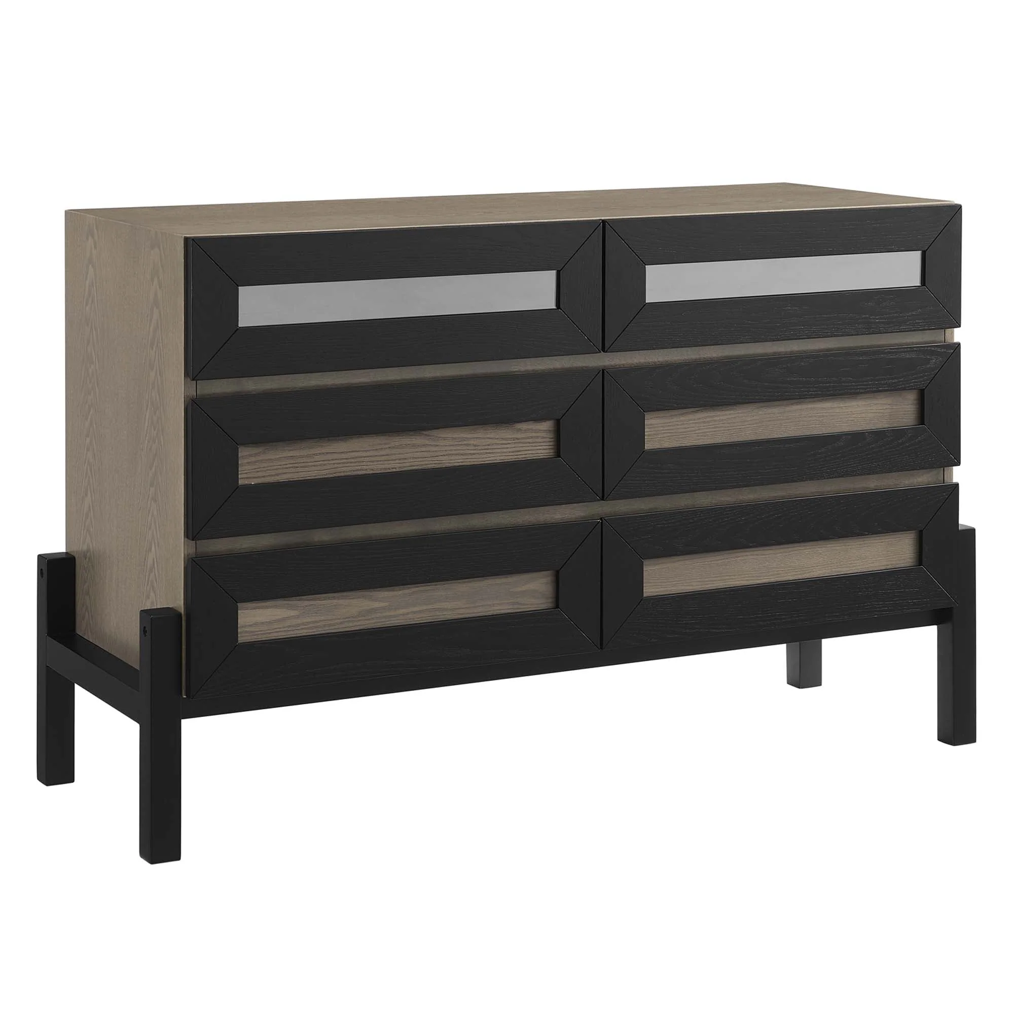 Merritt Dresser and Mirror in Oak - Image 3