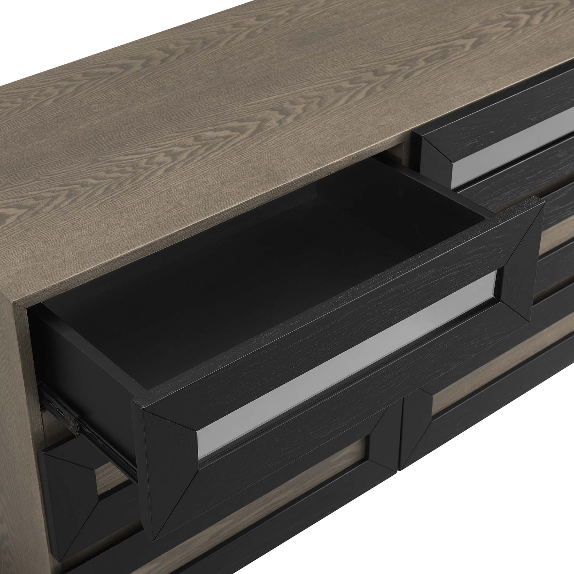 Merritt Dresser and Mirror in Oak - Image 4