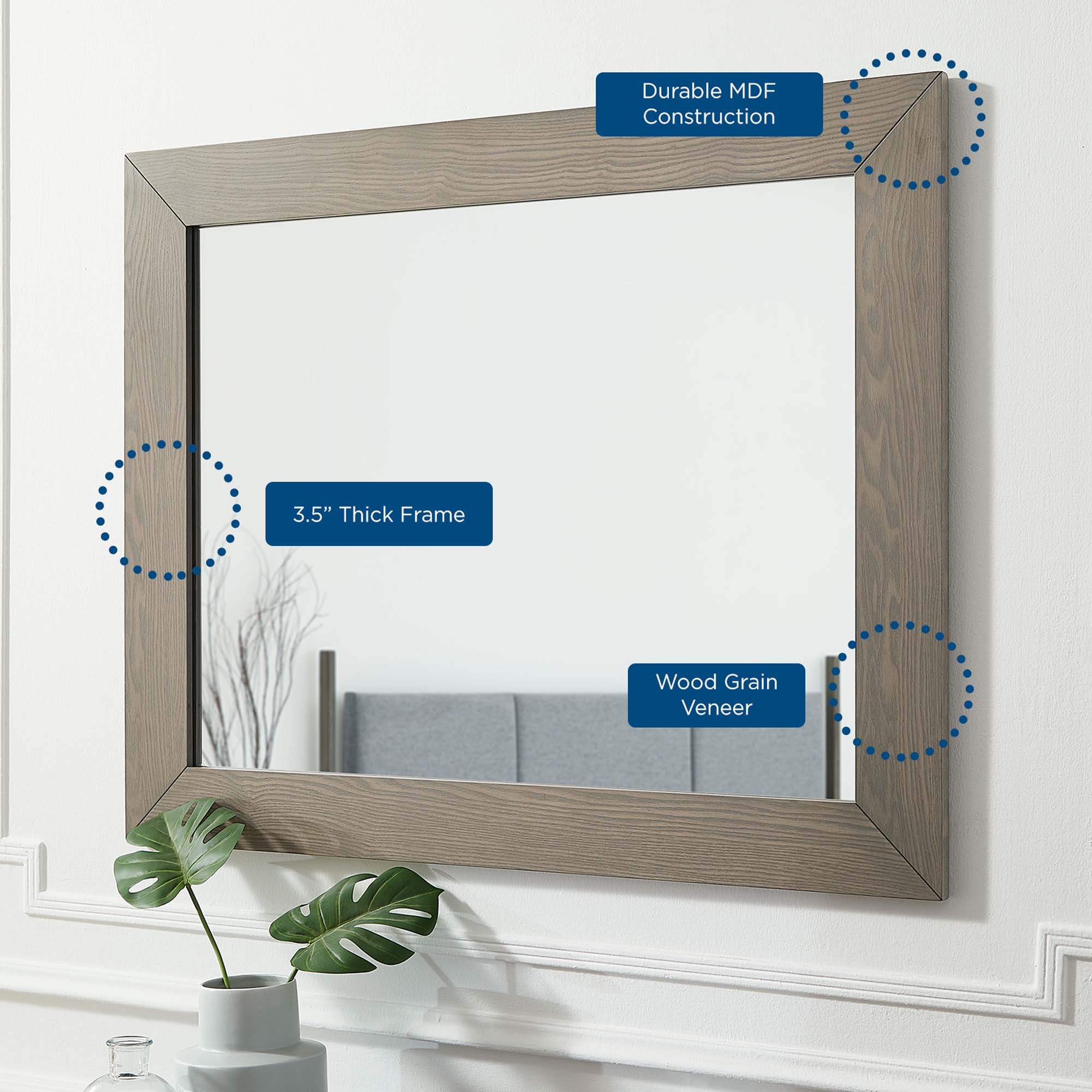 Merritt Dresser and Mirror in Oak - Image 9