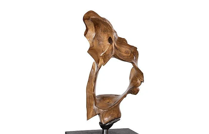 Metallurgy Wood Sculpture, Iron Base, Assorted - Image 3