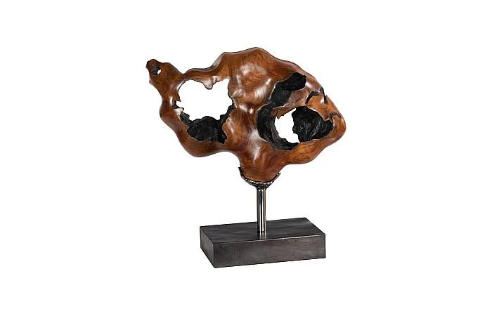 Metallurgy Wood Sculpture, Natural - Image 2