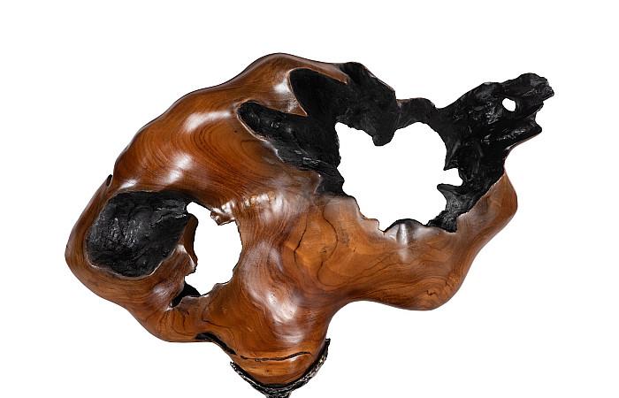 Metallurgy Wood Sculpture, Natural - Image 3