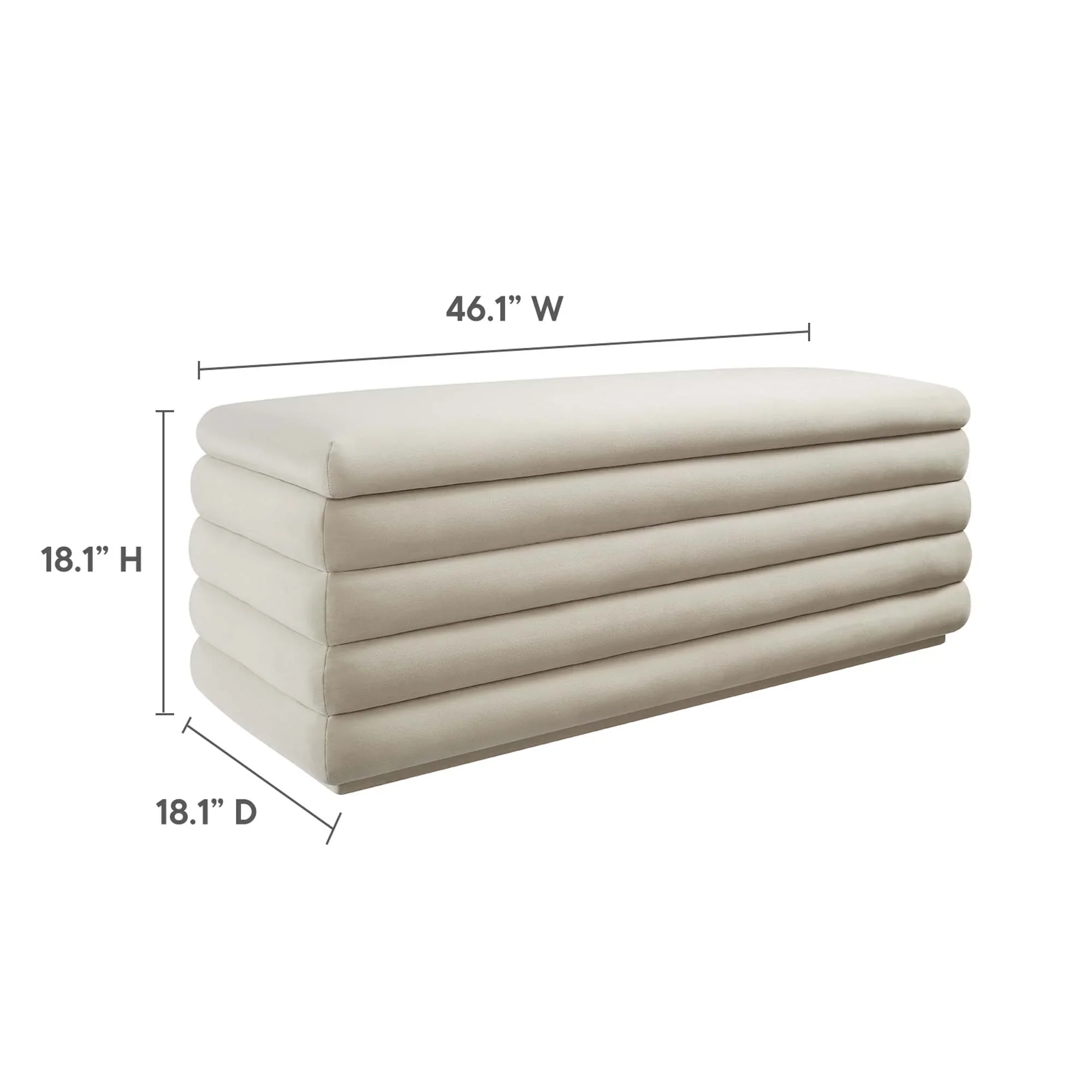 Mezzo Upholstered Performance Velvet Storage Bench - Image 17